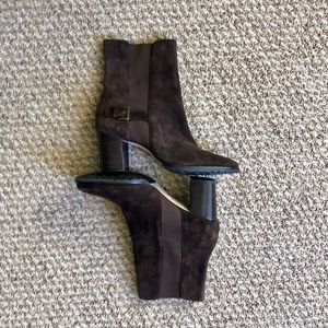 Cole Haan Brown Suede Ankle Booties